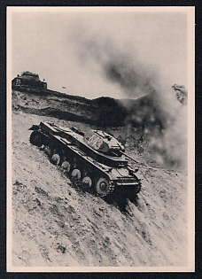 1933-1945 'The German Army on All Fronts', Tank Armored Forces Panzerwaffe, Third Reich Nazi Propaganda Postcard