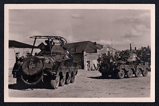 1933-1945 'Panzer Patrol Entered a Place Cleared by the Enemy', Armored Vechicles Army Military, Third Reich Nazi Propaganda Postcard