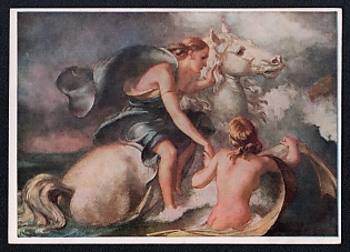 1933-1945 'Munich - House of German Art. Hans Happ - Thetis', Nude Art, Third Reich Nazi Propaganda Postcard