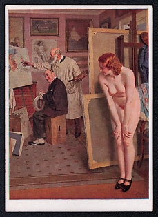1933-1945 'Munich - House of German Art. Adolf Reich - Art and Nature Lover', Nude Art, Third Reich Nazi Propaganda Postcard