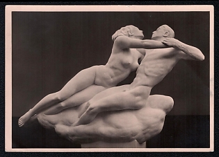 1933-1945 'Munich. House of German Art. Josef Thorak Francesca Da Rimini', Nude Art, Third Reich Nazi Propaganda Postcard