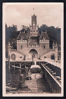 1942 'Flensburg, Staircase of the Naval School', Architecture, Third Reich Nazi Propaganda Postcard