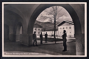 1933-1945 'Berchtesgaden-Strub Barracks with Watzmann', Architecture, Third Reich Nazi Propaganda Postcard