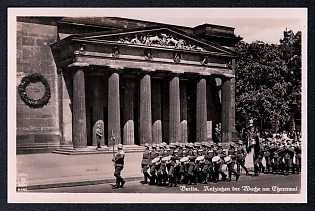 1933-1945 'Berlin. Raising the Guard at the Cenotaph', Architecture, Third Reich Nazi Propaganda Postcard