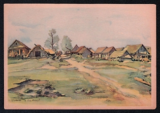 1933-1945 'Zhilkowo War Correspondent: Hensel', Architecture, Third Reich Nazi Propaganda Postcard