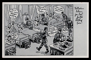 1938 'Yes, That Means Being Funny!', Caricature, Third Reich Nazi Propaganda Postcard