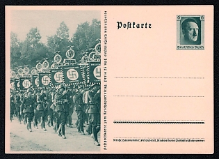 1933-1945 'NSDAP', Postal Stationery, Third Reich Nazi Propaganda Postcard