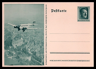 1933-1945 'Military Aircraft', Postal Stationery, Third Reich Nazi Propaganda Postcard