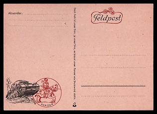 1933-1945 'Tank', Postal Stationery, Third Reich Nazi Propaganda Postcard