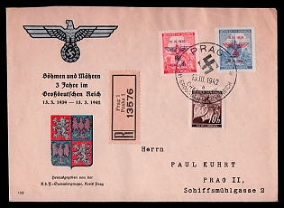1942 Bohemia and Moravia, German Occupations Propaganda Cover