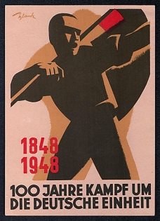 1948 German After-war Propaganda Postcard