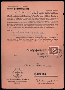 1938 Bank Cover franked by Official Mail 3rpf stamp