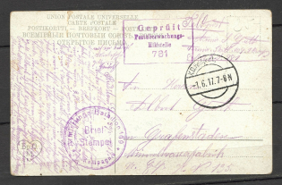 1917 German Field Post on a Postcard with Religious Motifs