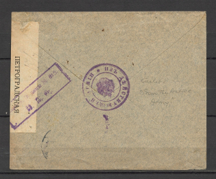 1917 From the Army in the Field to Denmark, Censorship of Petrograd 815