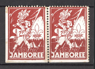 1947 Munich Plast Scout Organization Jamboree in Musso Pair (MNH/MLH)
