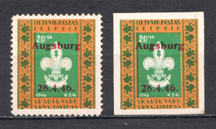 1946 Lithuania Baltic Scouts States Dispaced Persons Camp Ausburg (Perf+Imperf, Signed)