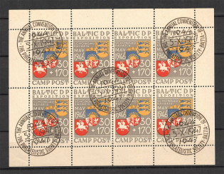 1946 Baltic Dispaced Persons Camp Schongau Expostition Block Sheet (Canceled)