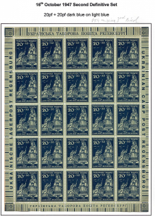 1947 Regensburg Displaced Persons DP Camp Ukraine Block Sheet `20` (MNH)