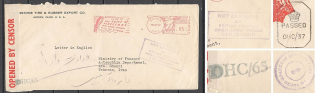 USA WWII 1942 Iran, International Letter, Censorship, Advertising Slogan of the Francotype