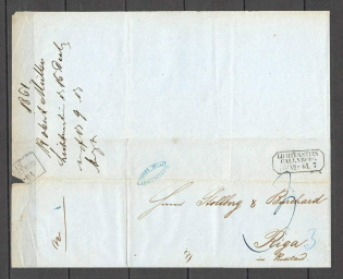 1861 Cover from Liechtenstein to Riga