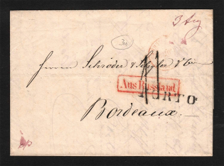1856 Cover Moscow to Bordeaux France (Dobin 3.05 - R4, Dobin 8.03 - R5)
