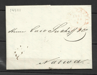 1827 Cover from St. Petersburg to Narva (Dobin 1.09 - R4)