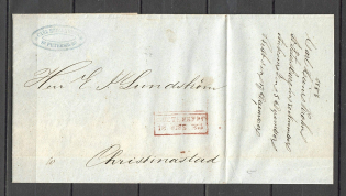 1853 Cover from St. Petersburg to Christinastad, Finland (Dobin 1.14 - R2)