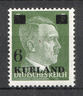 1945 Germany Occupation of Kurland 6 on 5 Pf (CV $100, Signed, MNH)