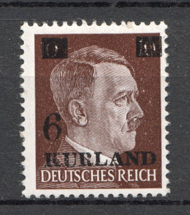 1945 Germany Occupation of Kurland 6 on 10 Pf (CV $80, Signed, MNH)