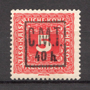 1919 Romanian Occupation of Kolomyia CMT 40 h on 5 h