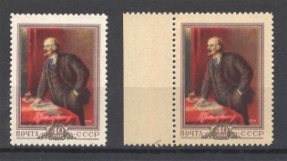 1956 USSR 86th Anniversary of the Birth of Lenin (White+Cream Paper, Full Sets, MNH)