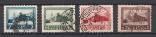 1925 USSR The First Anniversary of the Lenins Death Zv. 74A-77A (Thick Paper, CV $50, Canceled)
