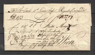 1827 Austria-Hungary pre-stamp cover to Wien with wax seal