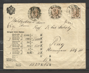 1901 Austria-Hungary cover to Prague with wax seal