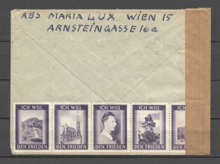 1950 Austria censorship cover to USA with cinderellas