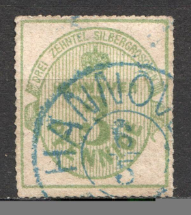 1863 Hanover Germany 3 Pf (Canceled)