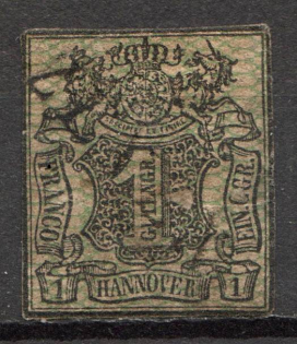 1856-57 Hanover Germany 1 Gr (Canceled)