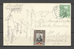 Austria postcard with cinderella