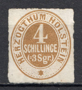 1851-55 Holsten Germany 4 S (CV $30, Canceled)