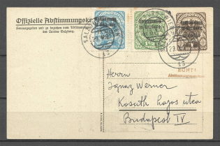 1921 Austria Salzburg local postcard with full set stamps