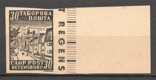 1947 Regensburg Displaced Persons DP Camp Ukraine `30` (Probe, Proof, MNH)