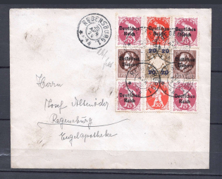 1920 Germany-Bavaria cover with Esperanto cinderella and wax seal