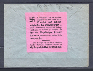 1928 Germany cover with nazi lable