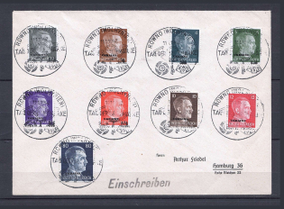 1942 Third Reich occupation of Ukraine cover with special postmark Rowno Day of stamp