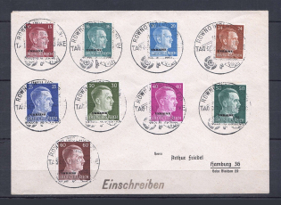 1942 Third Reich occupation of Ukraine cover with special postmark Rowno Day of stamp