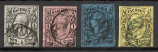1855-63 Saxony Germany (CV $70, Canceled)