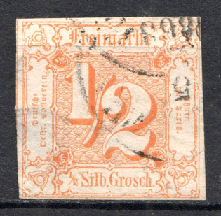 1862-64 Thurn und Taxis Germany 1/2 Gr (CV $40, Canceled)