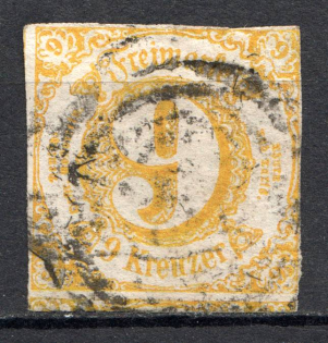 1859-61 Thurn und Taxis Germany 9 Gr (CV $80, Canceled)
