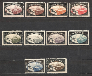 1920 Germany Lost Colonies Propaganda Stamps