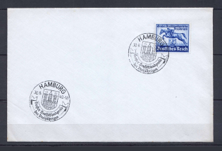 1940 Third Reich cover with special postmark Hamburg German derby